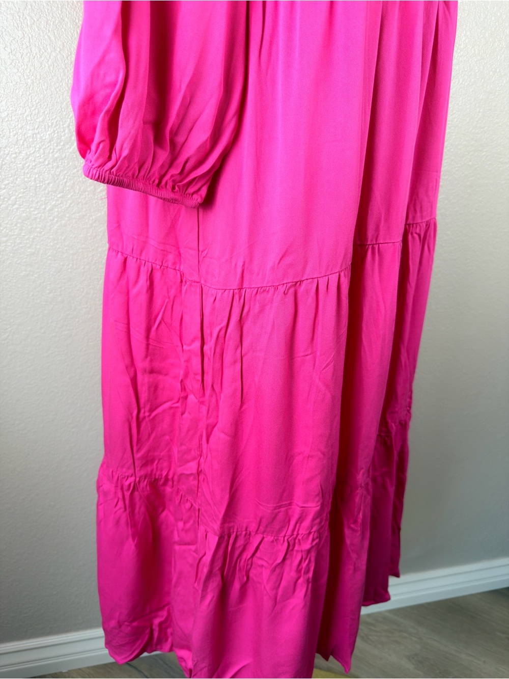 NWOT Rose Pink Tiered Maxi Shirt Dress with Button Front, XXL - Picture 6 of 11